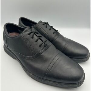 Rockport Arielle Cap Oxford Dress Shoes Comfort Mens Sz 10 Black Workwear Formal